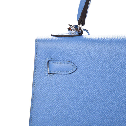 Hermes Epsom Kelly Sellier 25 Bleu Paradis 20 of 39