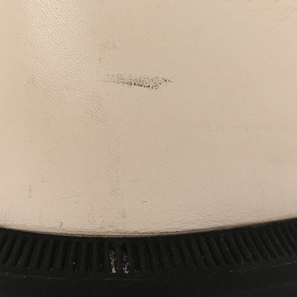 Chanel Calfskin Logo Boots 37 White Black 17 of 21