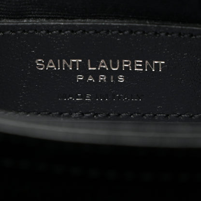 Saint Laurent Calfskin Y Quilted Monogram Toy Loulou Crossbody Bag Black 6 of 11