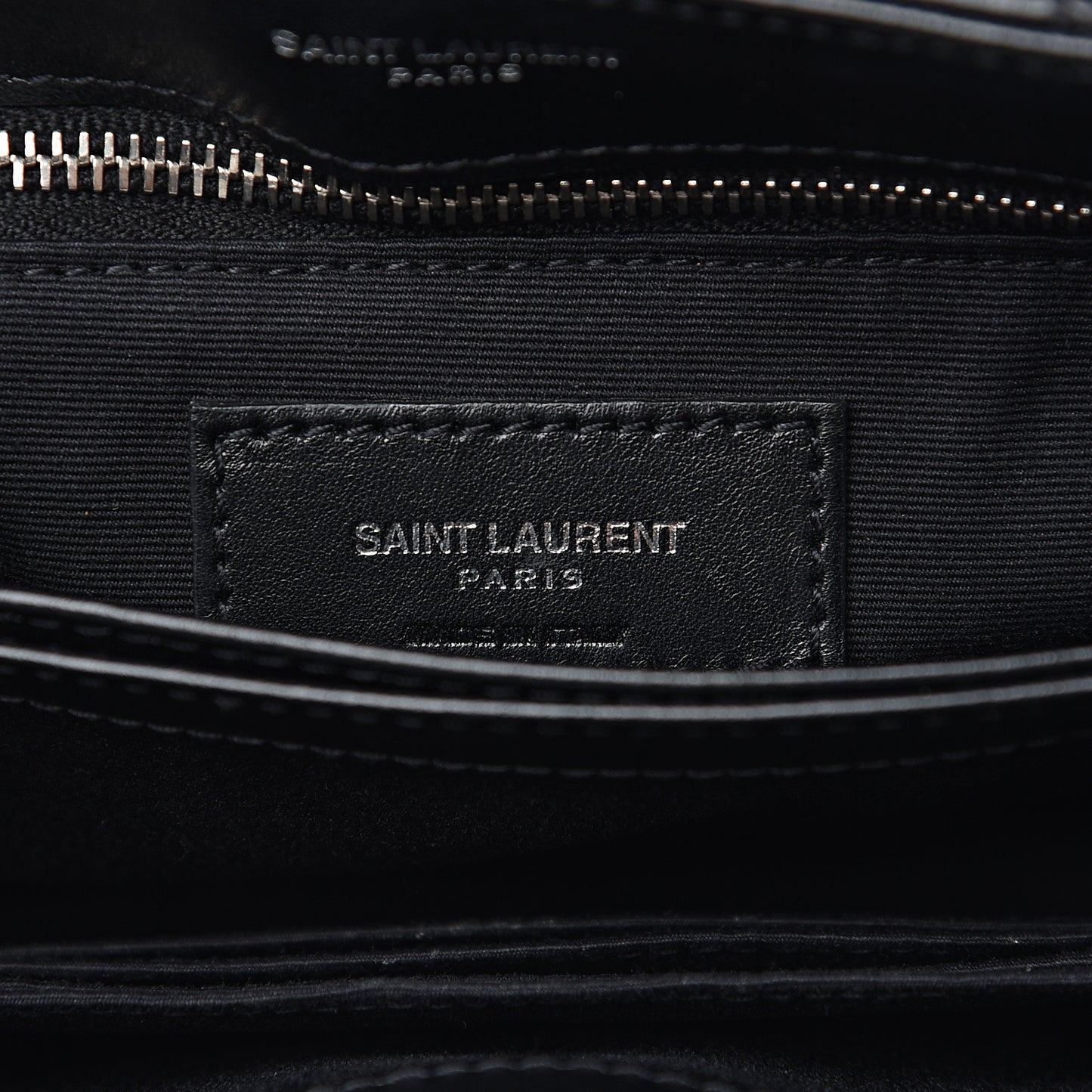 Calfskin Y Quilted Monogram Toy Loulou Crossbody Bag Black