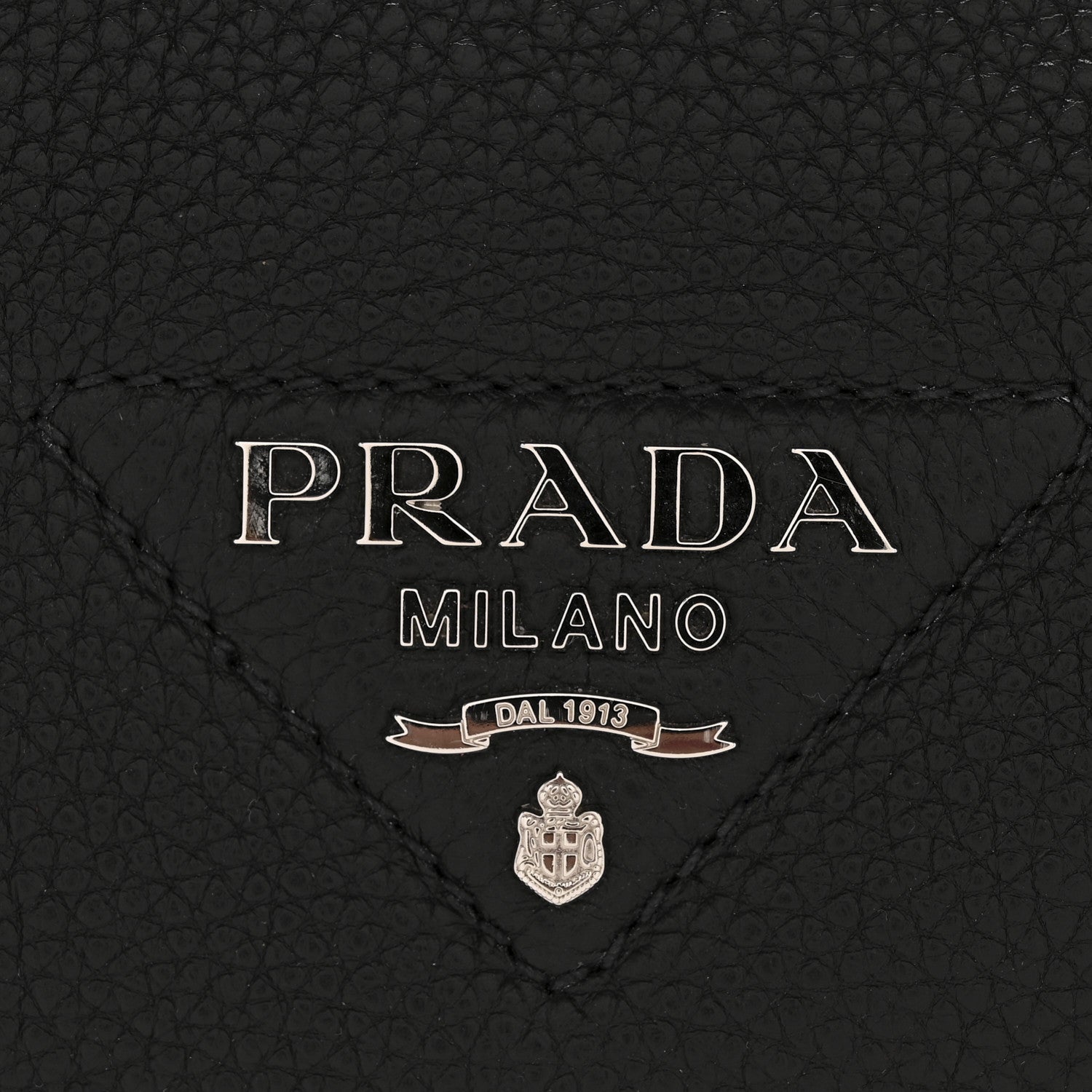 Prada Vitello Daino Soft Small Zippered Top Handle Bag Black 12 of 13