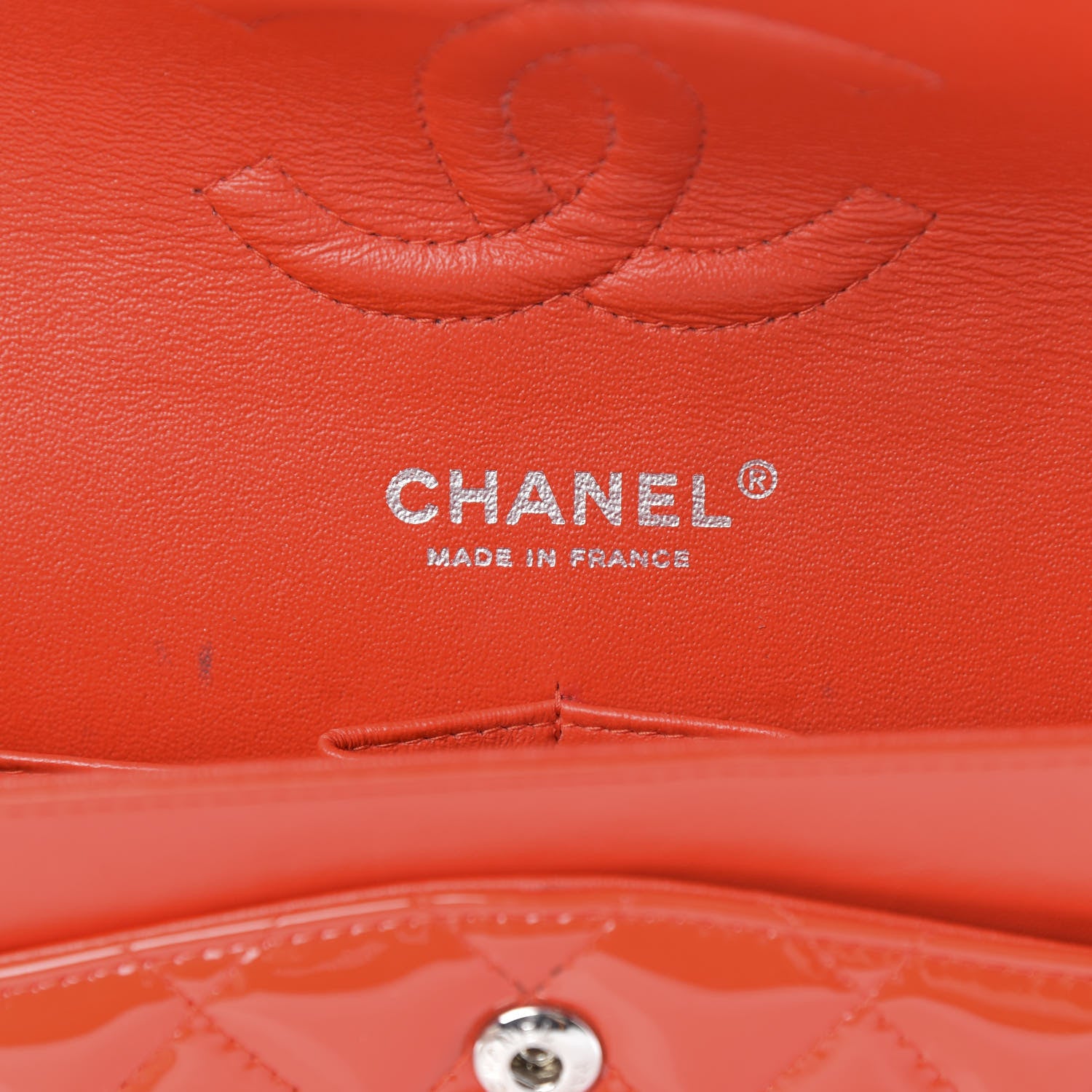 Chanel Patent Calfskin Quilted Medium Double Flap Red 6 of 15