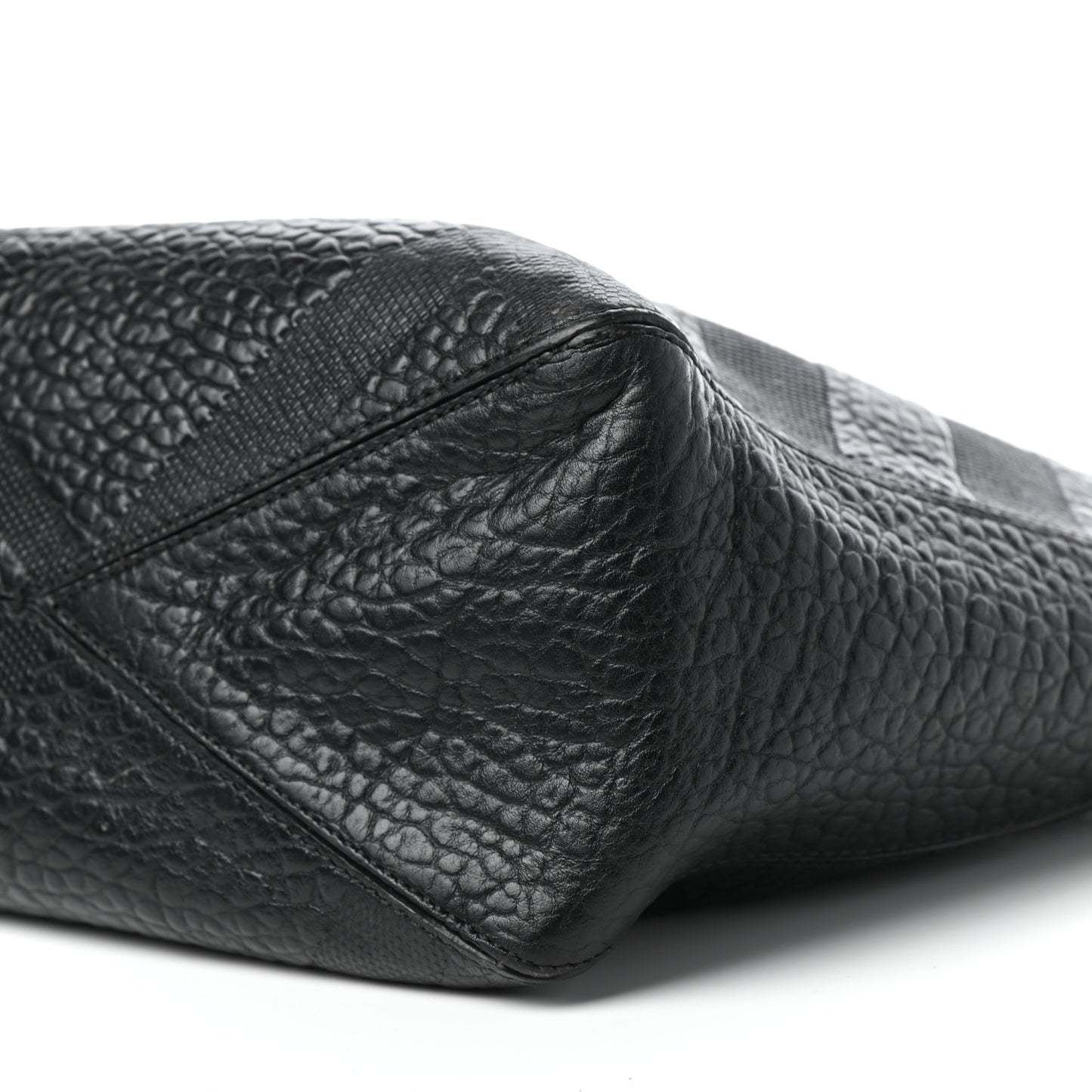 Heritage Grain Check Embossed Medium Dewsbury Tote Black