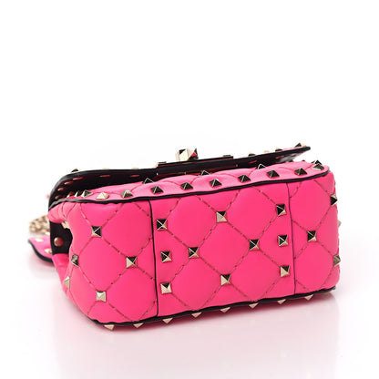 Valentino Garavani Calfskin Micro Rockstud Spike Shoulder Bag Azalea 3 of 7