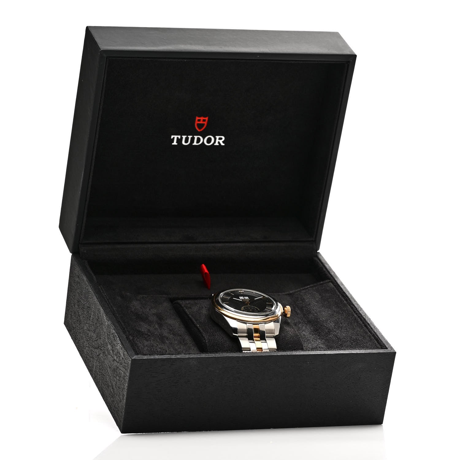 TUDOR Stainless Steel 18K Yellow Gold 42mm Glamour Double Date Automatic Watch Black 57103 5 of 5
