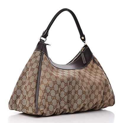 Gucci Monogram Large D Gold Hobo Dark Brown 3 of 10