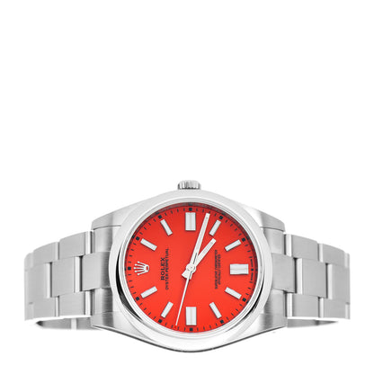 Rolex Stainless Steel 36mm Oyster Perpetual Watch Coral Red 126000 2 of 5