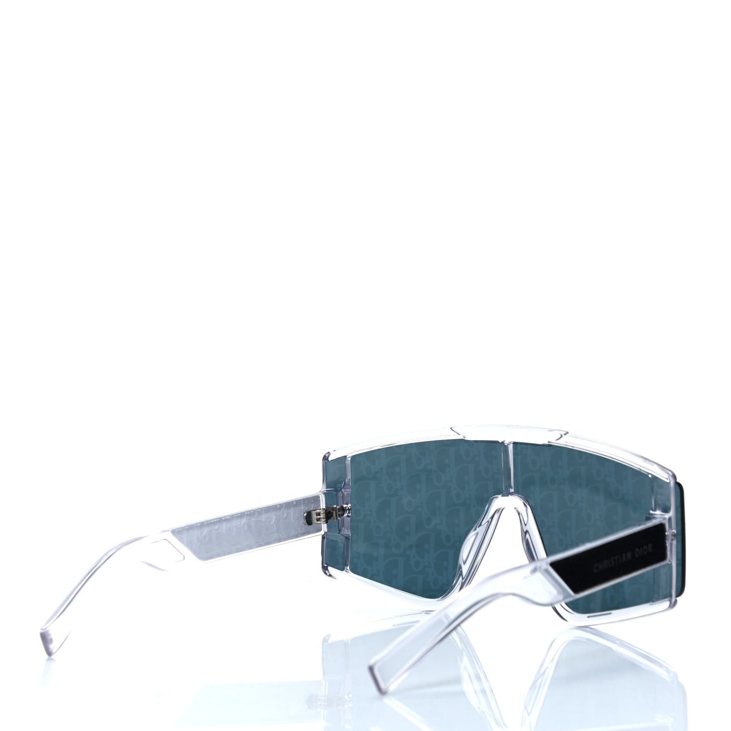 Acetate Oblique Diorxtrem MU Mask Sunglasses Crystal Smoke Mirror