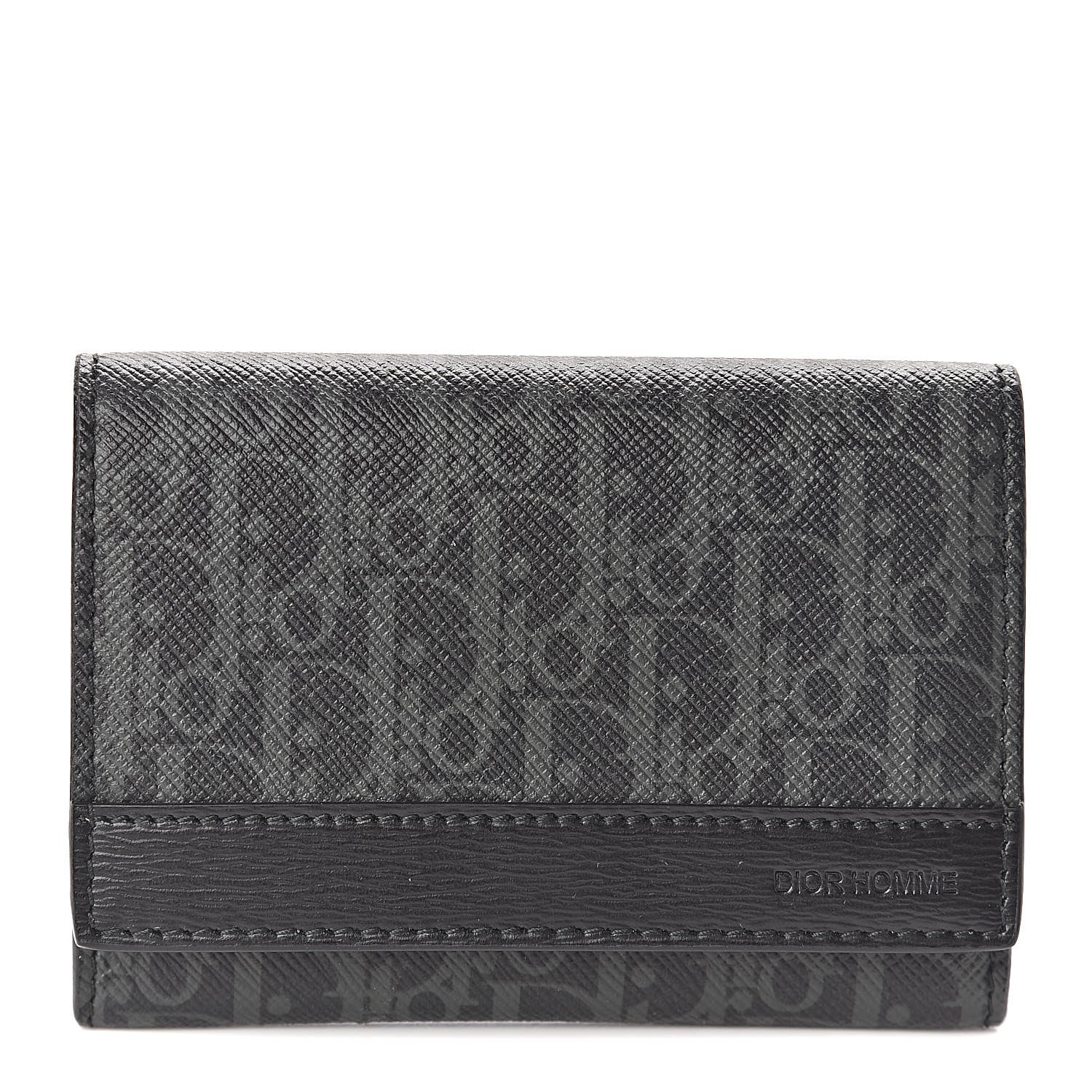 Christian Dior HOMME Monogram Coated Canvas Card Holder Grise 1 of 7