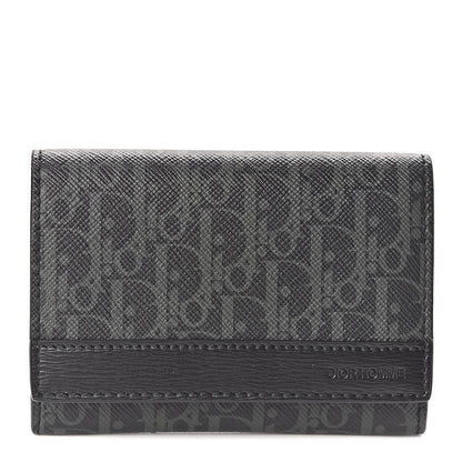 Christian Dior HOMME Monogram Coated Canvas Card Holder Grise 1 of 7