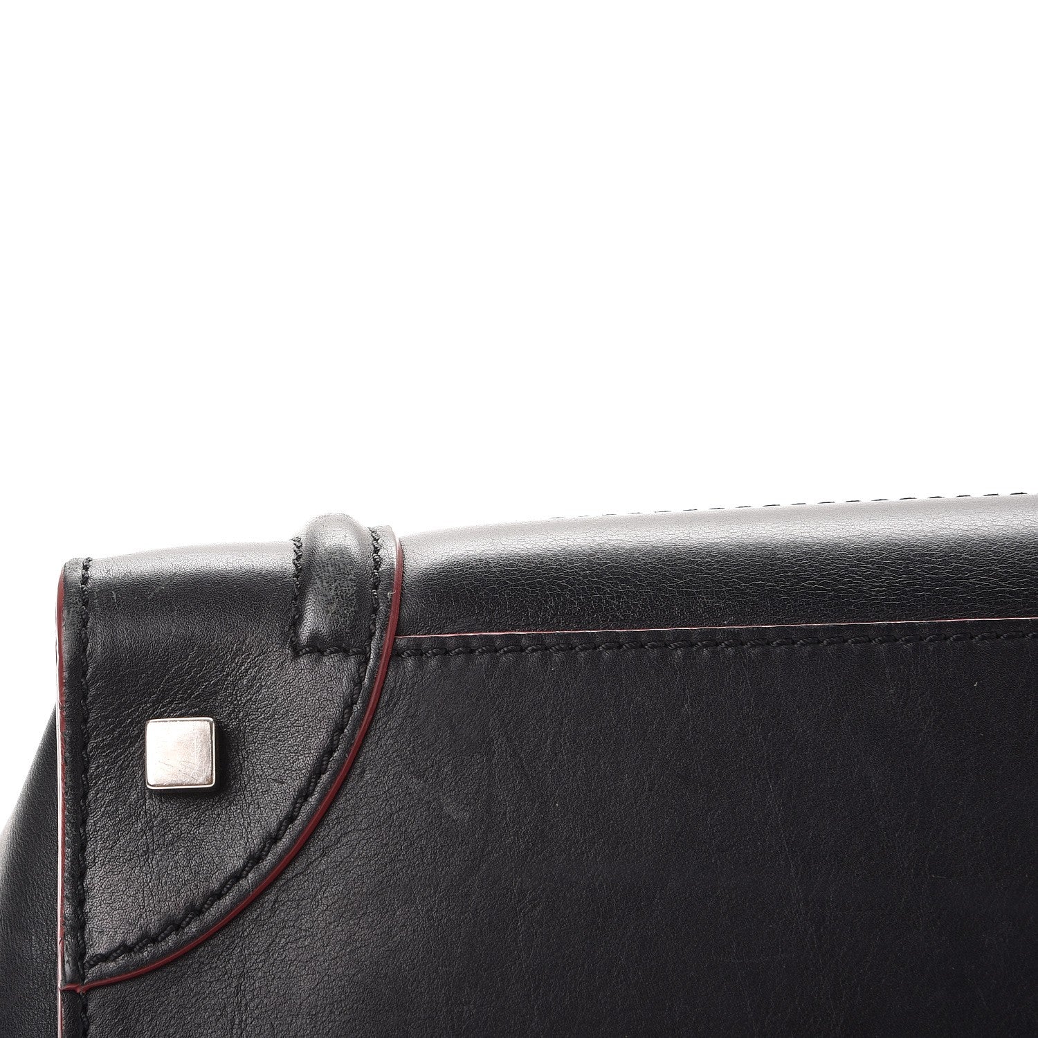 Celine Smooth Calfskin Mini Luggage Black Pink Trim 24 of 27