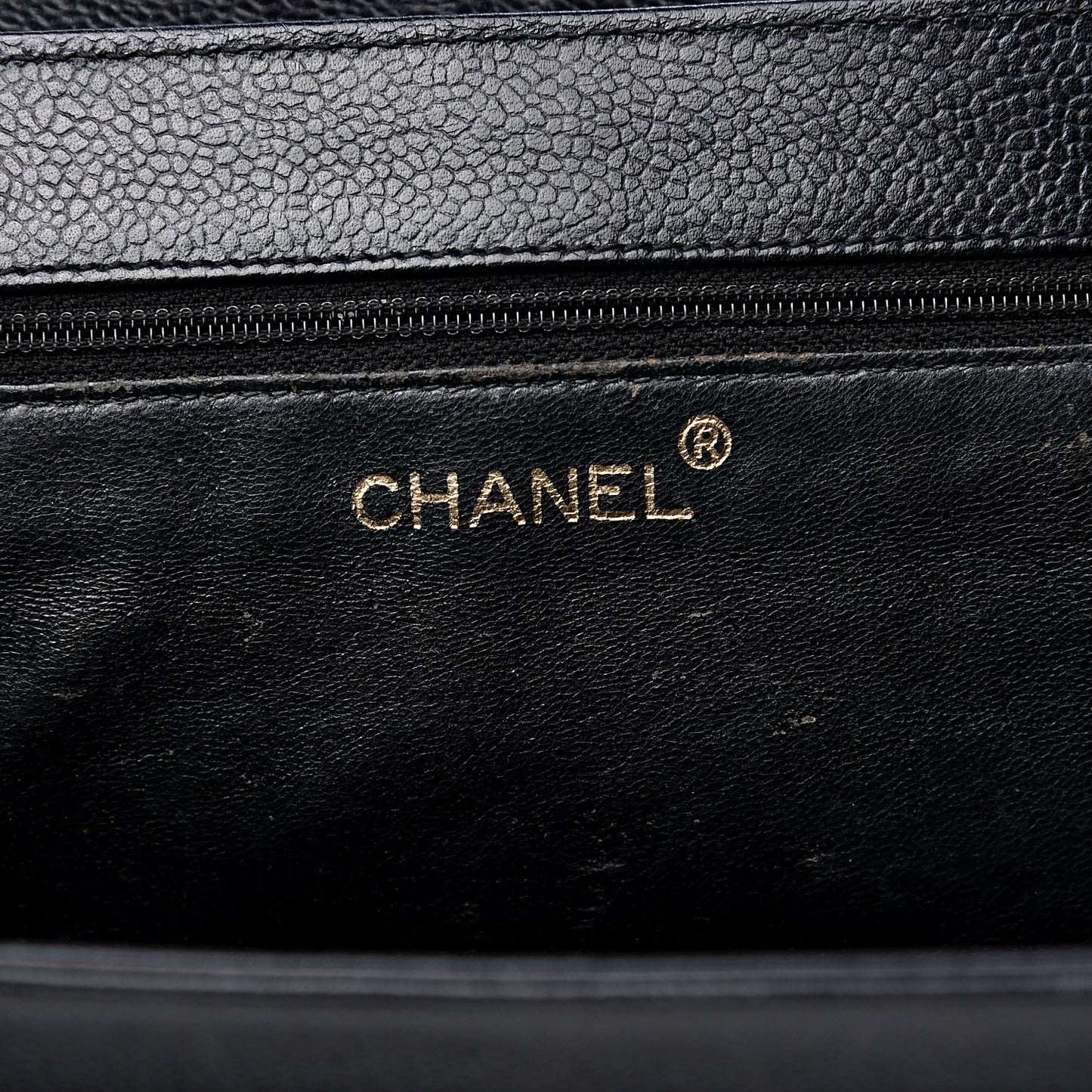 Caviar Flap Shoulder Bag Black