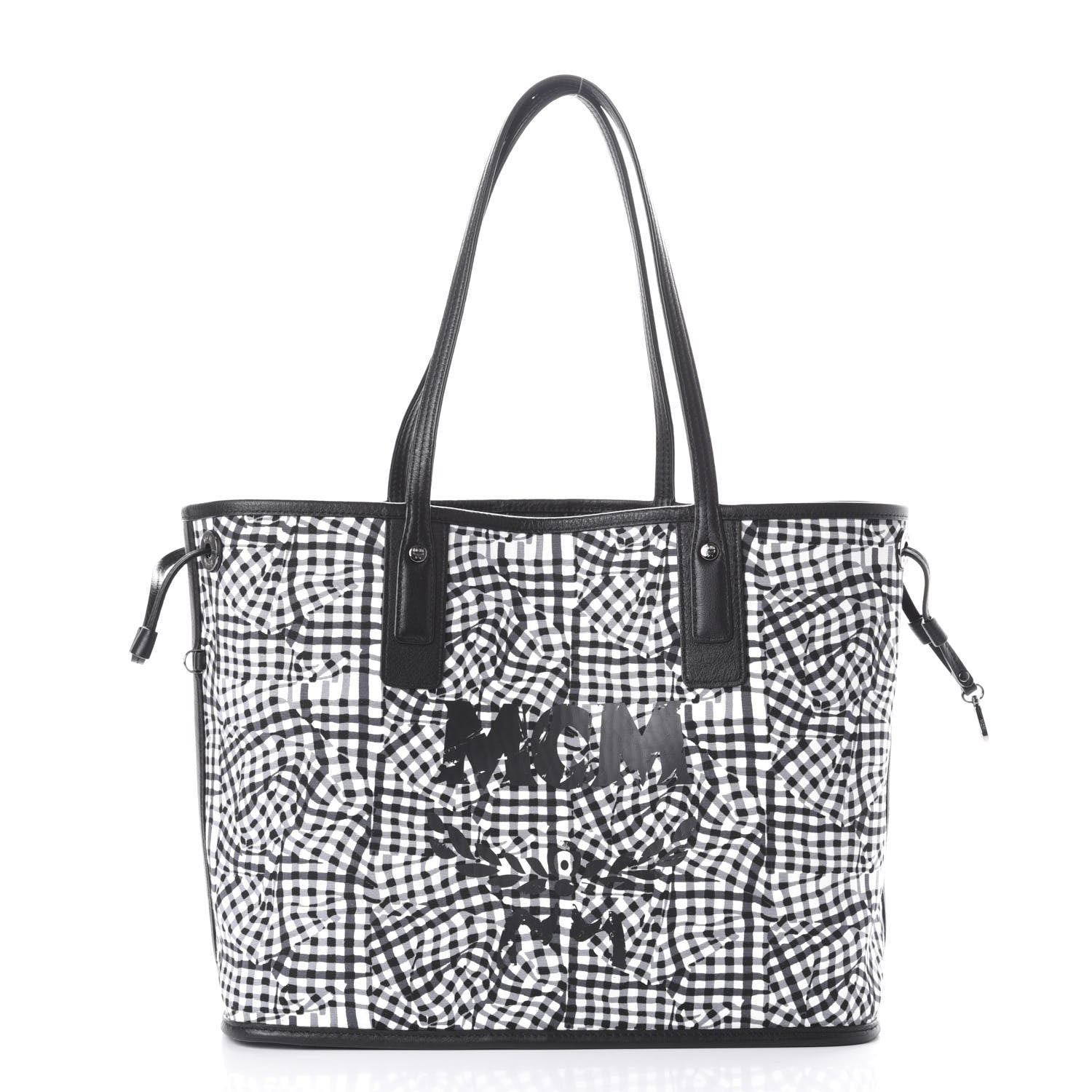 MCM Visetos Medium Liz Reversible Shopper Tote Black 5 of 15