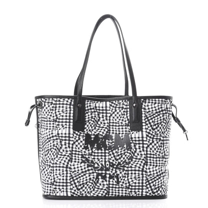 MCM Visetos Medium Liz Reversible Shopper Tote Black 5 of 15