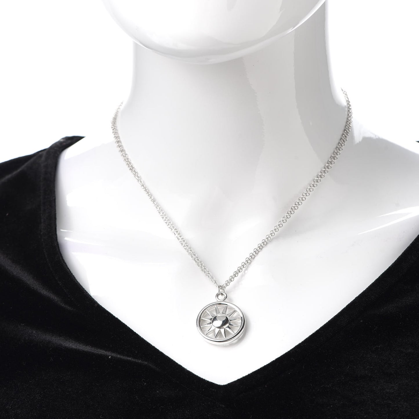 Sterling Silver Sun Pendant Necklace