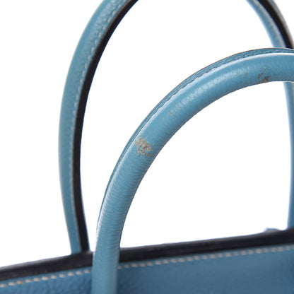 Hermes Taurillon Clemence Birkin 30 Blue Jean 46 of 51