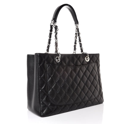 Chanel Caviar Quilted Grand Shopping Tote GST Black 3 of 9