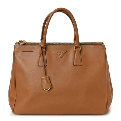 Prada Saffiano Large Galleria Double Zip Tote Caramel 1 of 10
