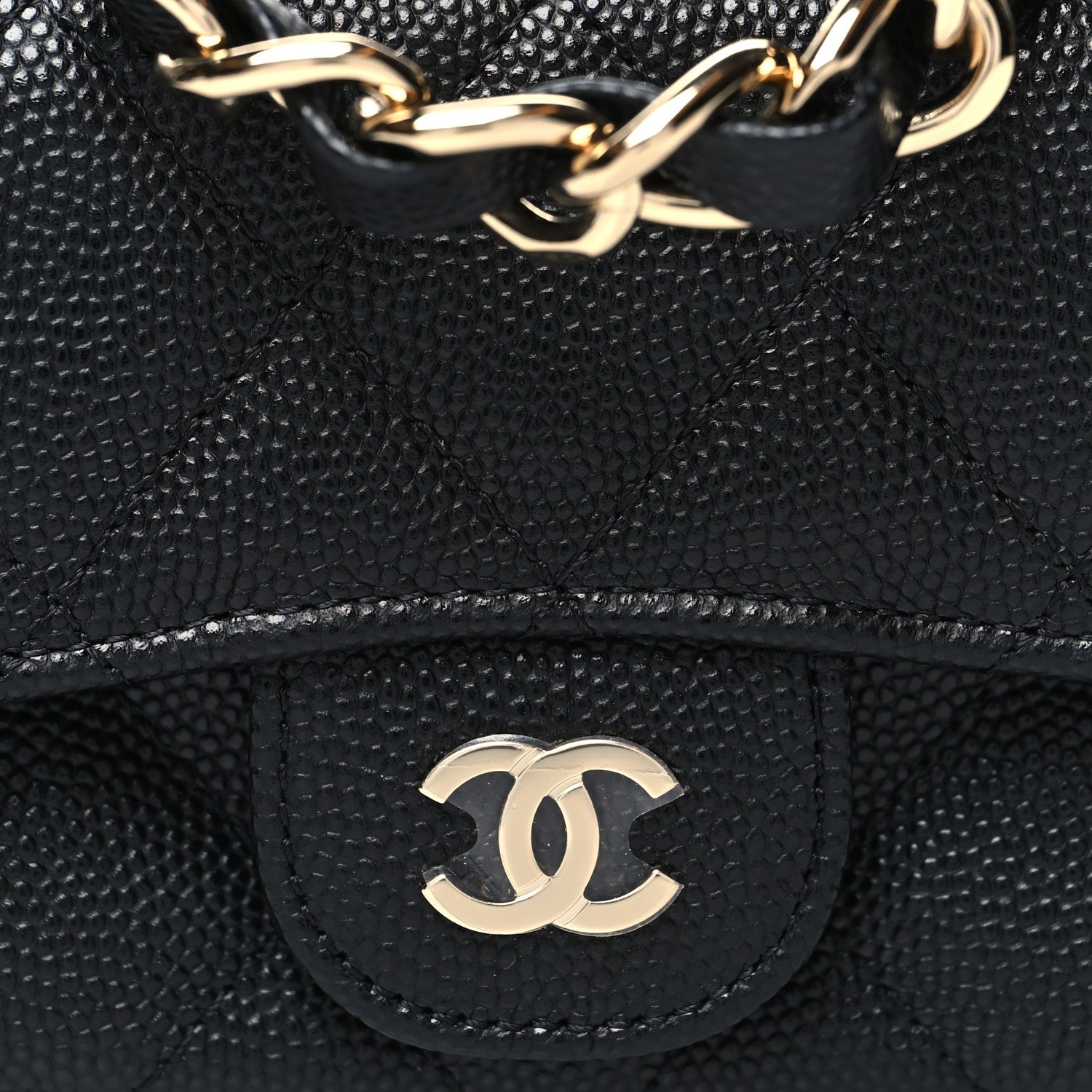 Chanel Caviar Quilted Mini Chain Belt Bag Black 9 of 11