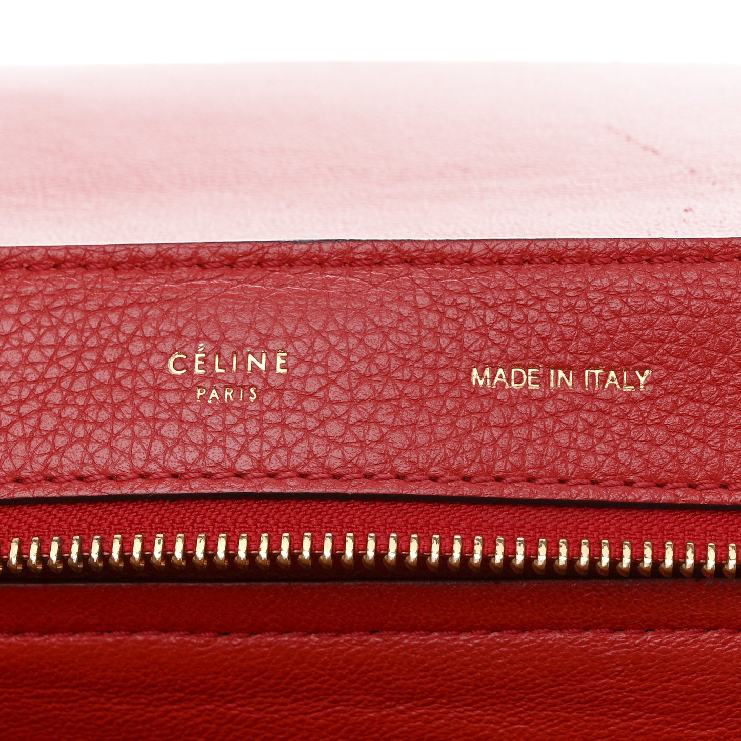 Drummed Calfskin Suede Medium Trapeze Coquelicot
