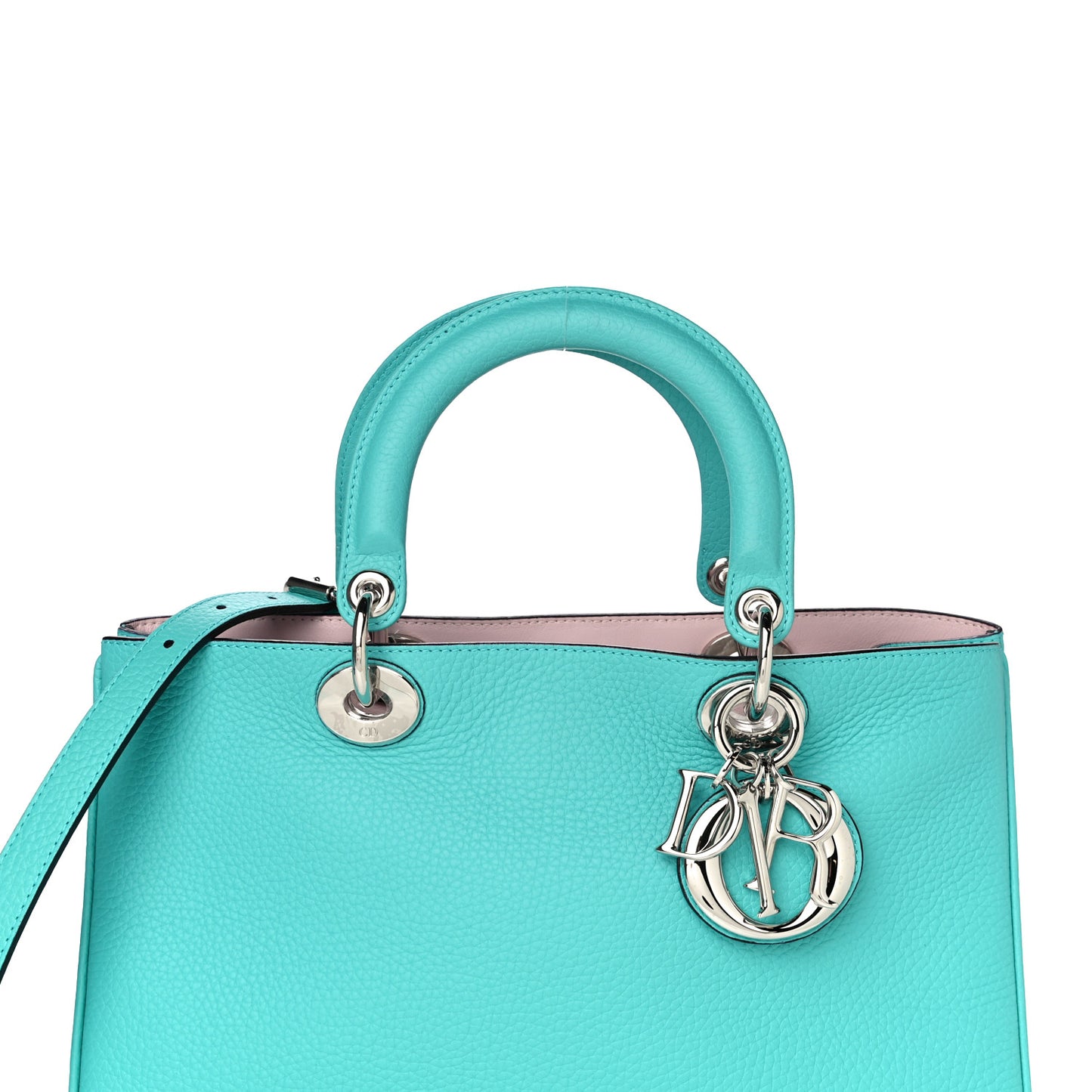 Bullcalf Medium Diorissimo Tote Turquoise