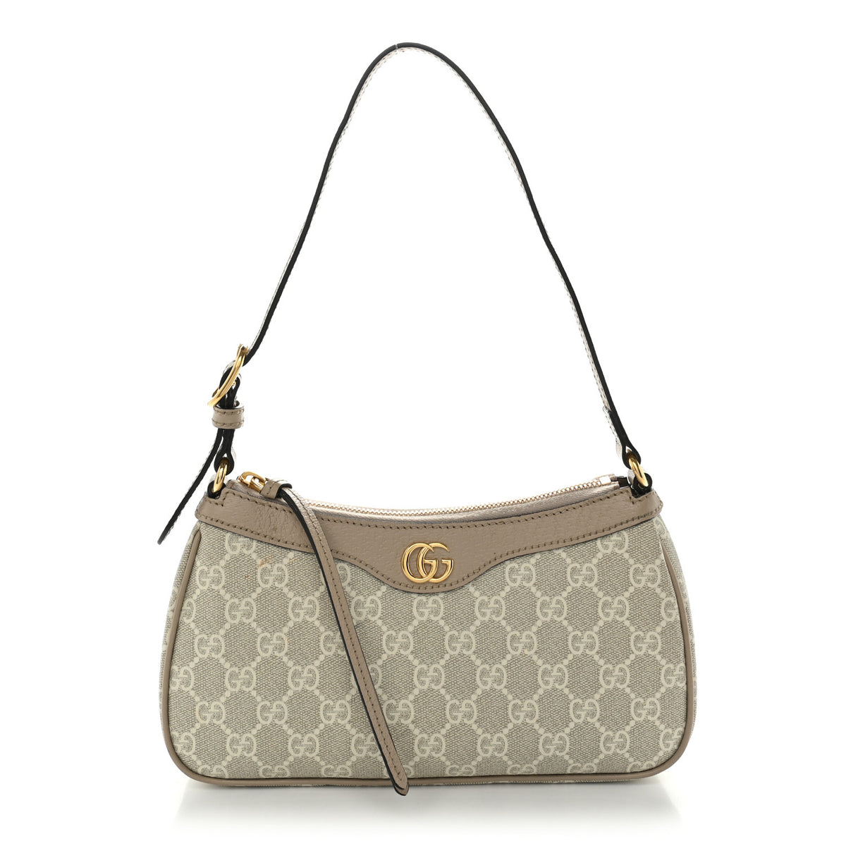 Gucci GG Supreme Monogram Textured Dollar Calfskin Small Ophidia Hobo Beige Mystic White Oatmeal 1 of 21