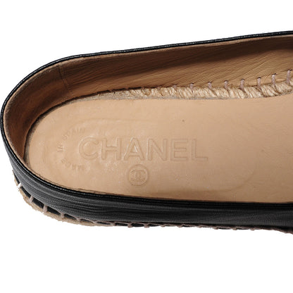 Chanel Lambskin CC Espadrilles 39 Black 8 of 9