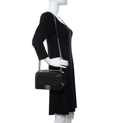 Chanel Calfskin Quilted Medium Boy Flap Black 2 of 11