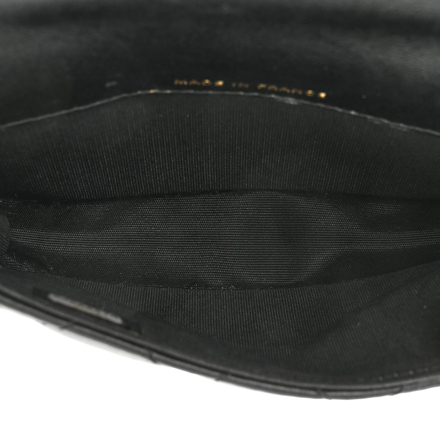Lambskin Quilted Top Handle Flap Coin Purse With Chain Black