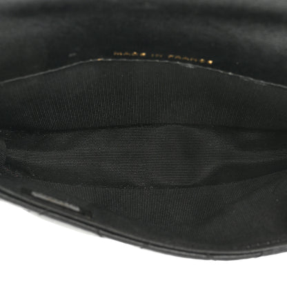 Chanel Lambskin Quilted Top Handle Flap Coin Purse With Chain Black 5 of 15