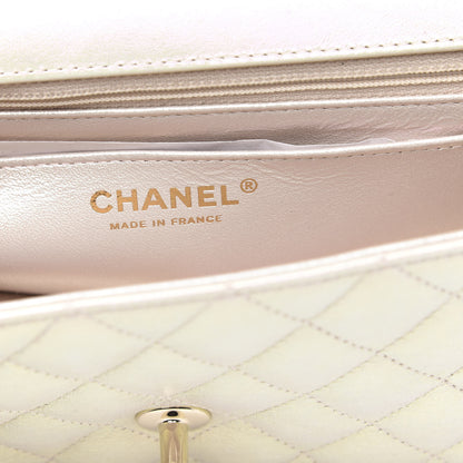 Chanel Iridescent Lambskin Quilted Mini Rectangular Flap Ivory 6 of 12