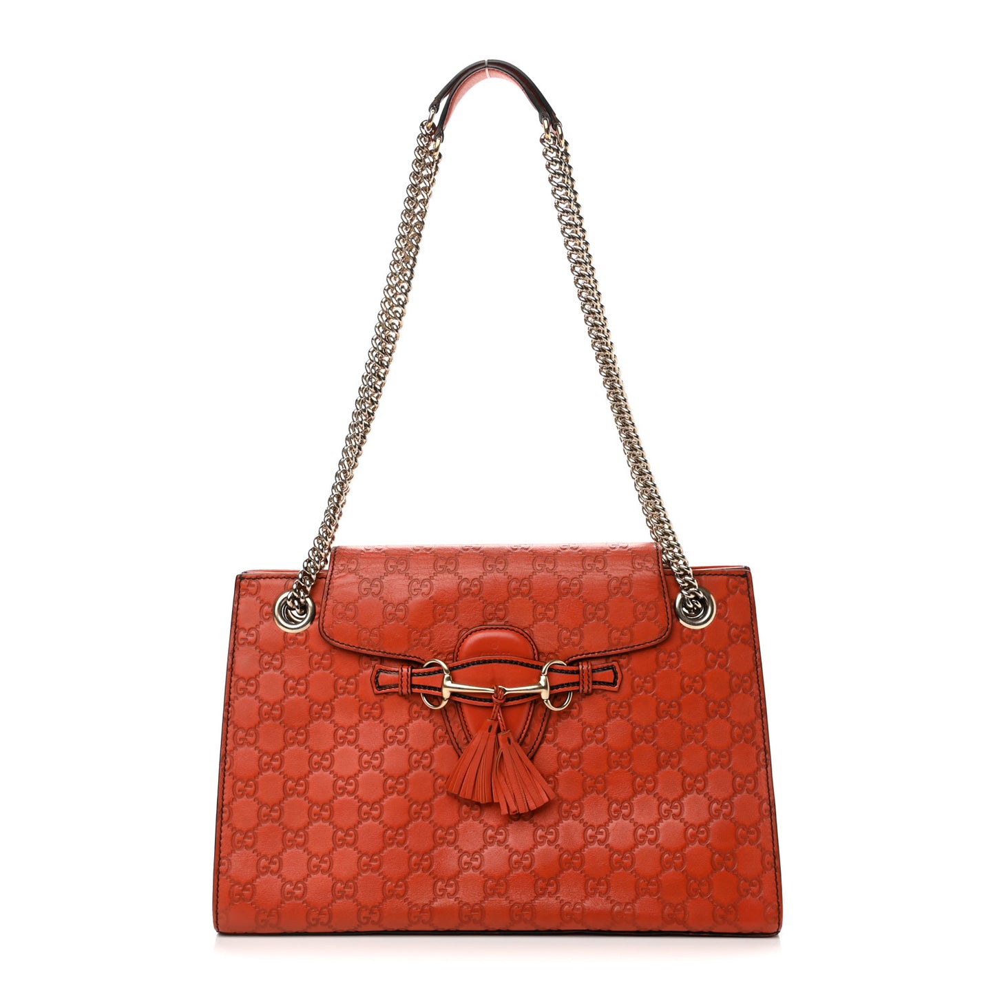 Guccissima Large Emily Chain Shoulder Bag Sun Orange