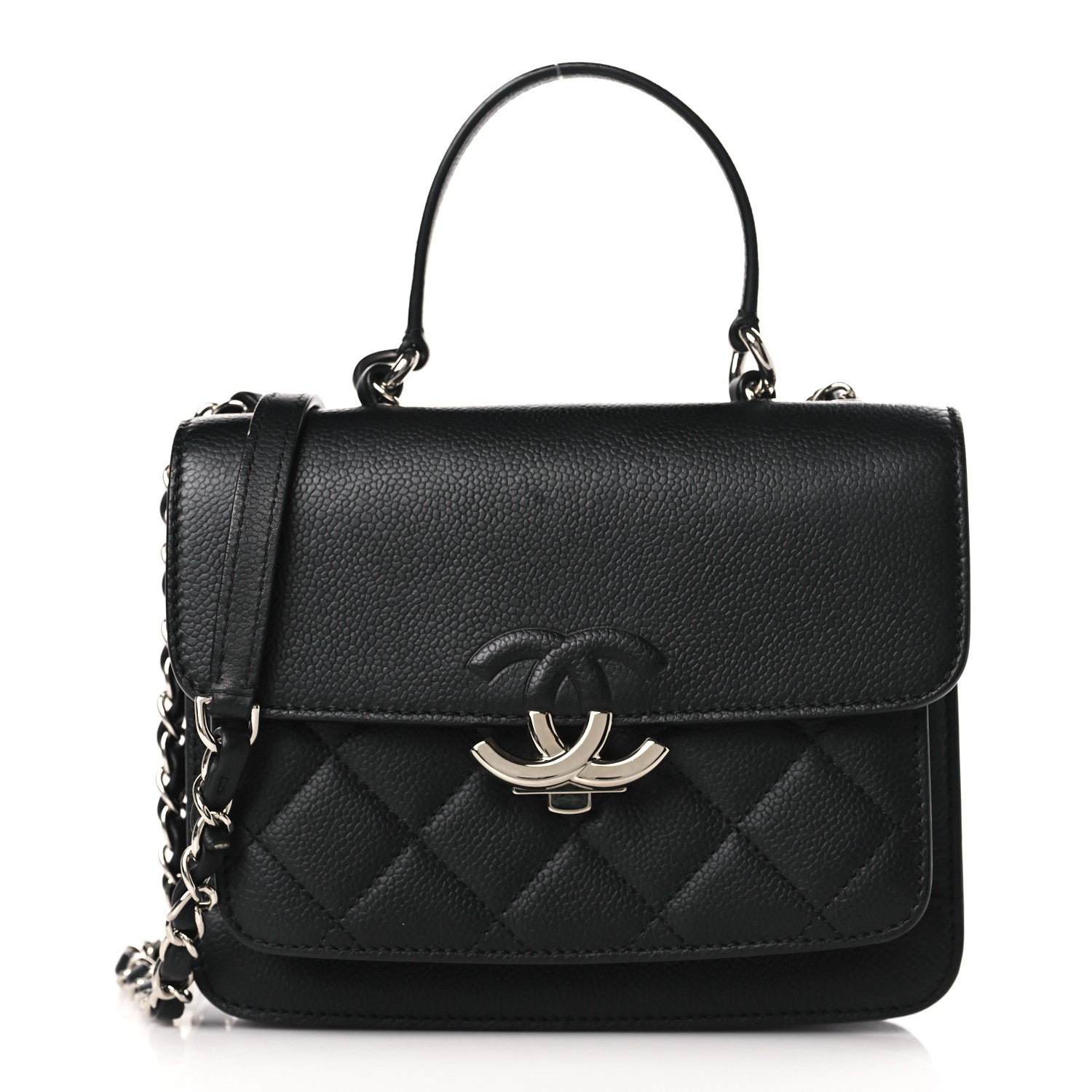 Chanel Caviar Quilted CC Box Flap Black 1 of 9