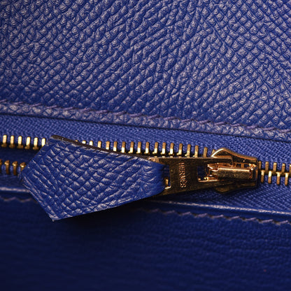 Hermes Epsom Kelly Sellier 28 Bleu Electrique 13 of 33