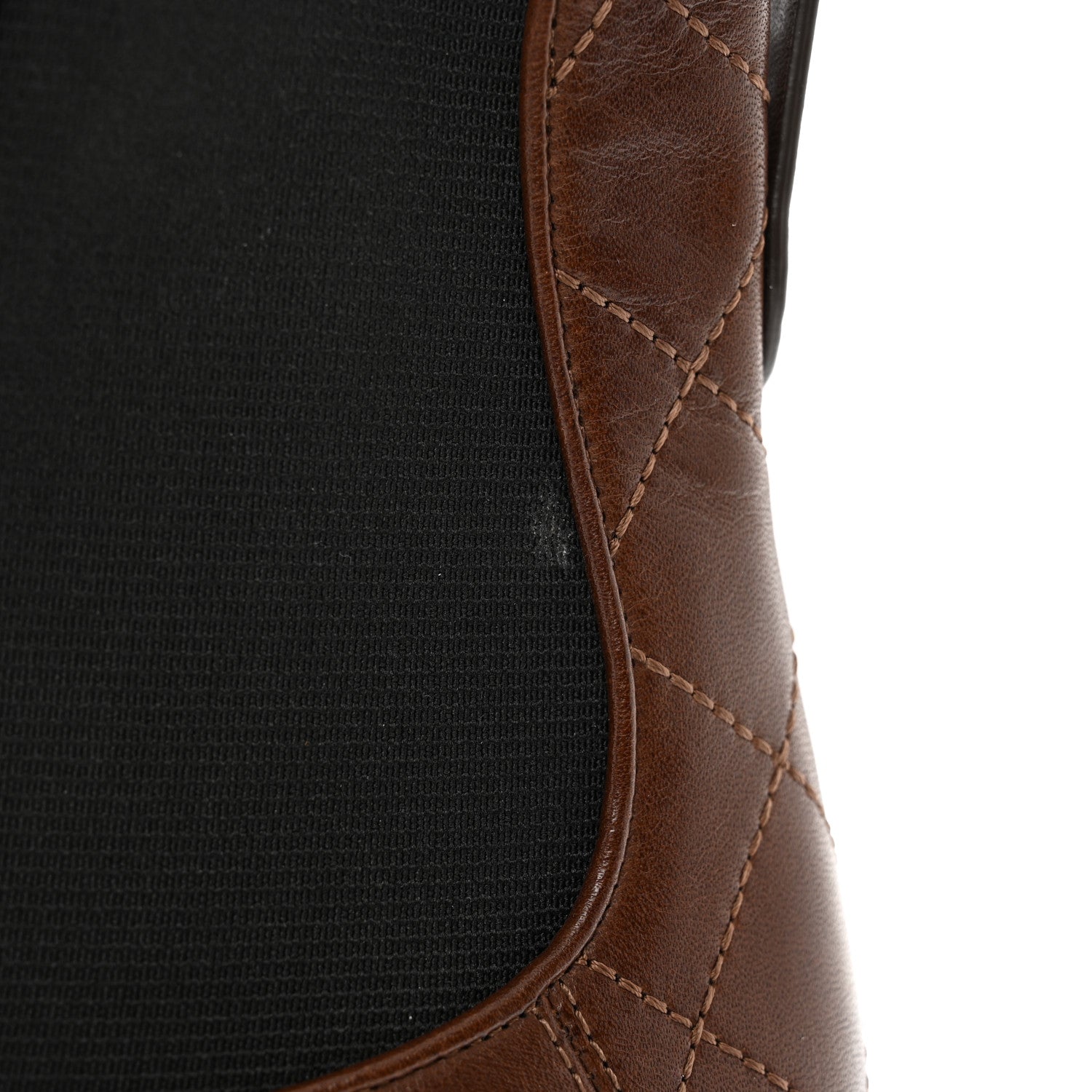 Chanel Calfskin Patent Cap Toe Quilted Short Boots 39 Brown Black 9 of 10