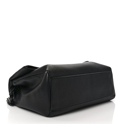 Saint Laurent Grain De Poudre Medium West Hollywood Monogram Fold-Over Black 4 of 8