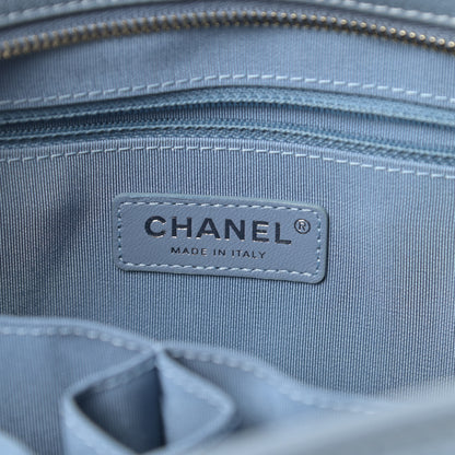 Chanel Patent Goatskin Quilted Medium Gabrielle Hobo Blue 6 of 13