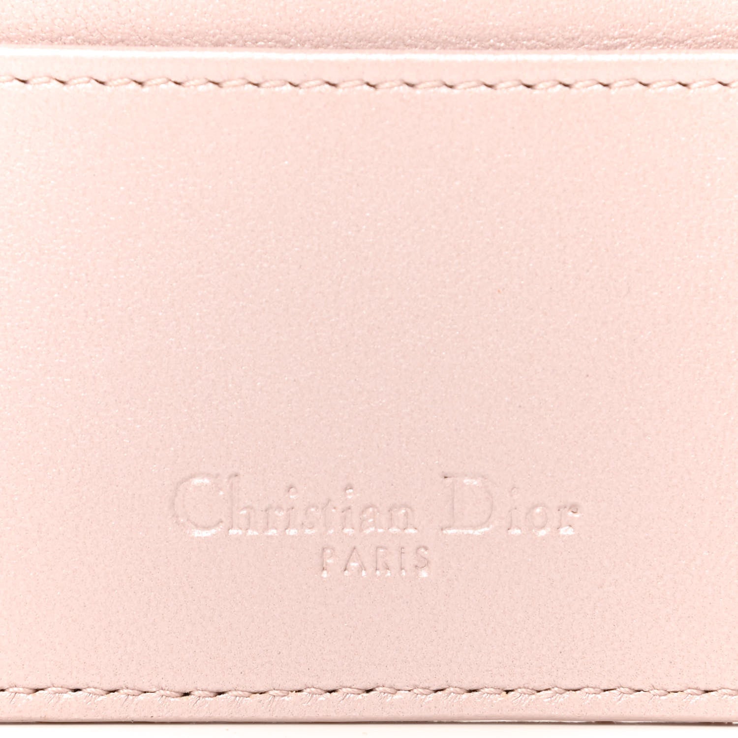 Christian Dior Metallic Lambskin Cannage Lady Dior Card Holder Pink 6 of 8