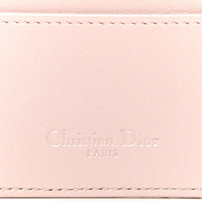 Christian Dior Metallic Lambskin Cannage Lady Dior Card Holder Pink 6 of 8