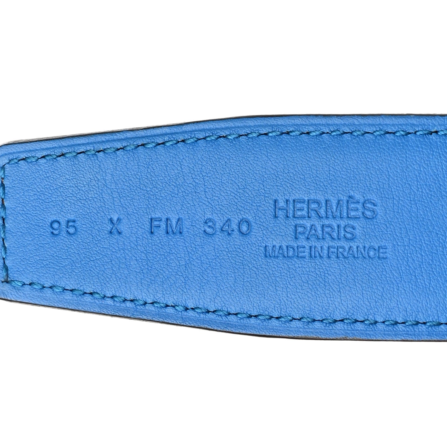Hermes Swift Togo 32mm H Belt 95 Bleu Zanzibar Chocolate 3 of 5