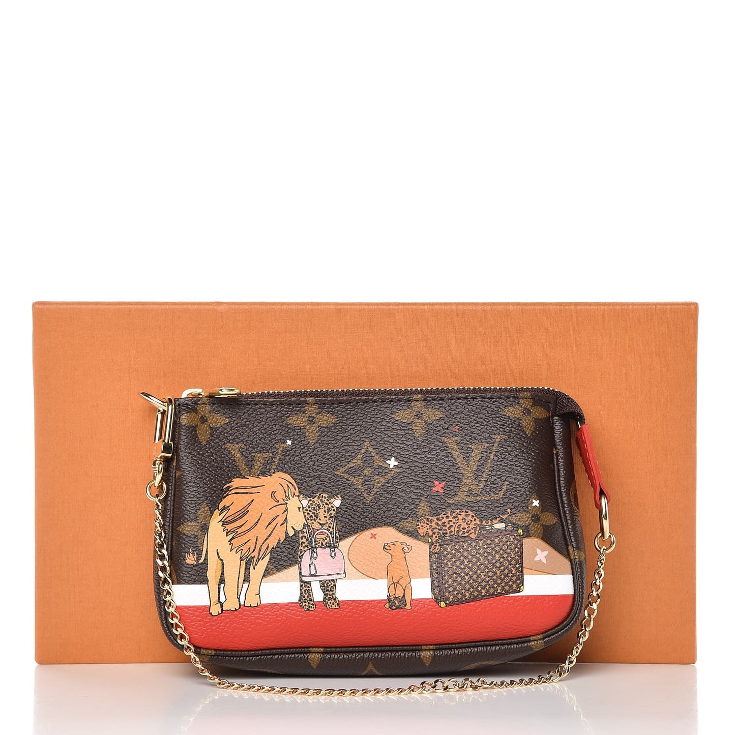 Monogram 2018 Christmas Animation Mini Cats Pochette Accessories