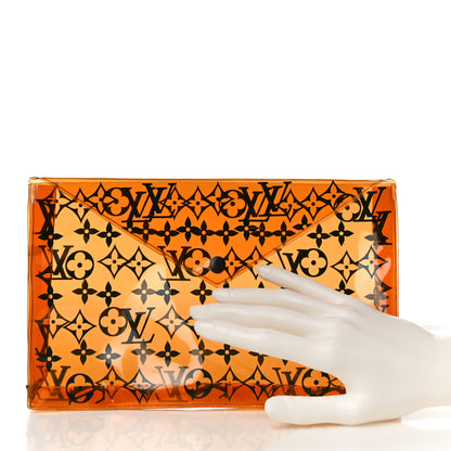 Louis Vuitton PVC Monogram Printed Envelope Pouch Orange 2 of 8