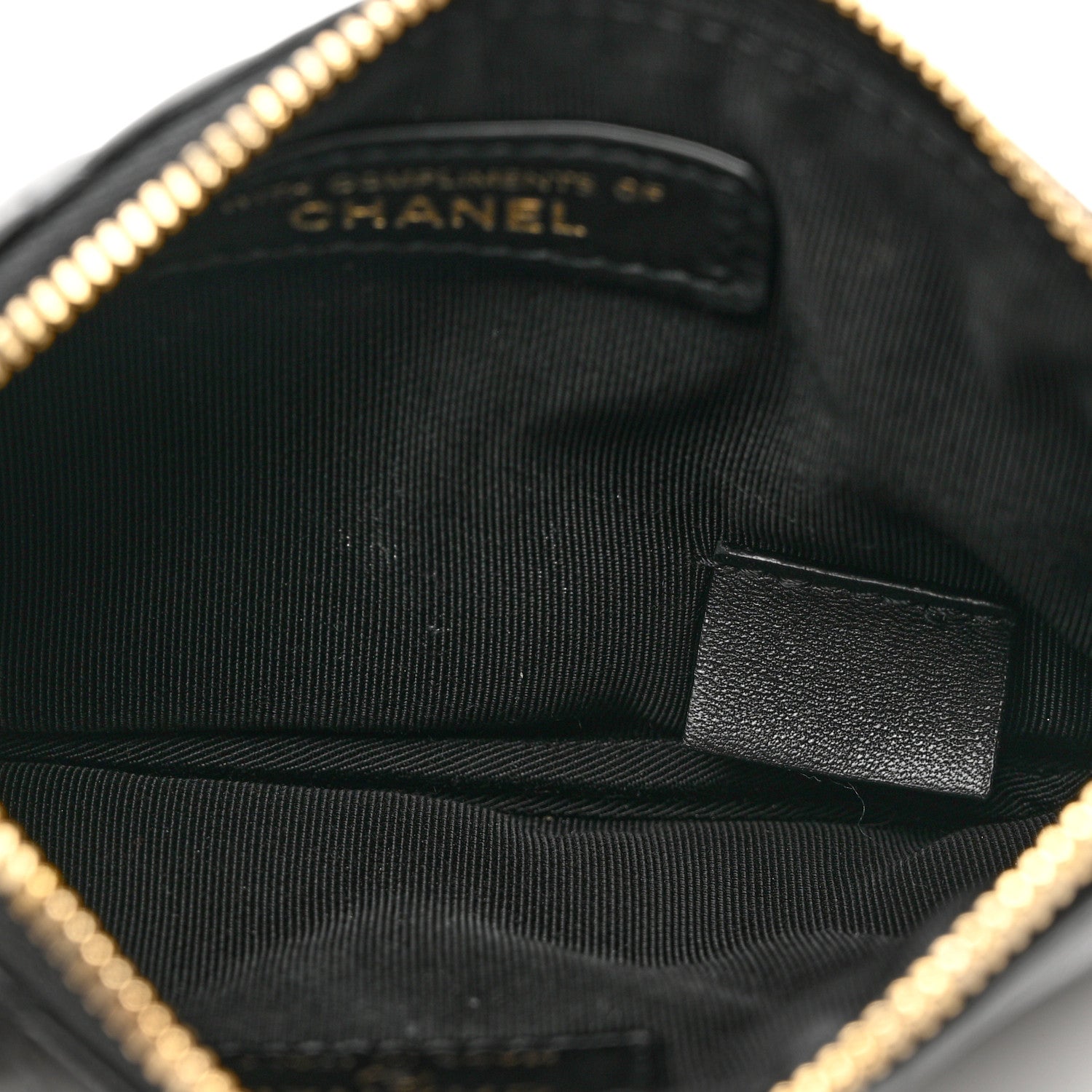 Chanel Lambskin Quilted Small No. 5 Cosmetic Case Black 5 of 7
