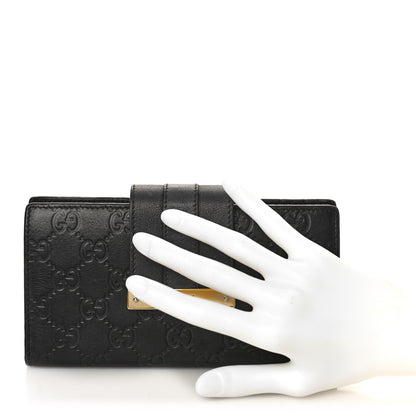 Gucci Guccissima Ladies Web Long Wallet Black 2 of 10