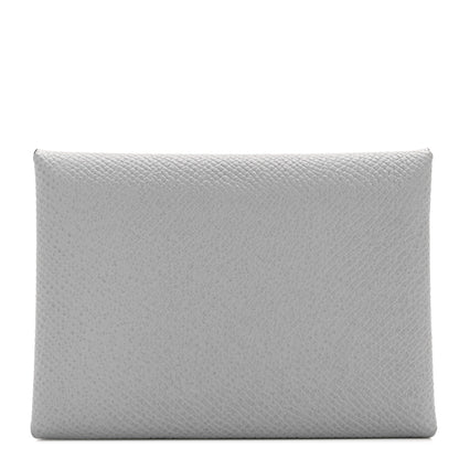 Hermes Epsom Calvi Duo Card Case Gris Pantin 1 of 8