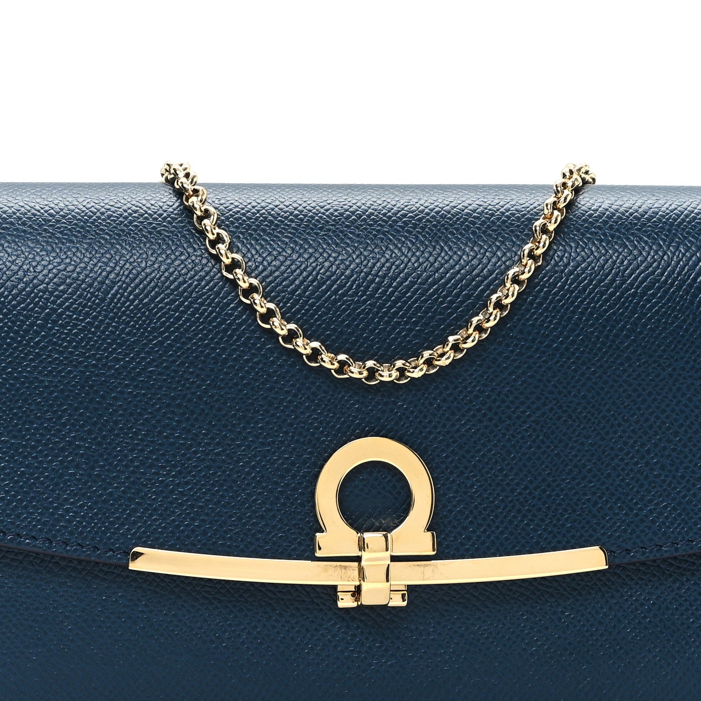 Printed Calfskin Gancini Icona Mini Bag Blue