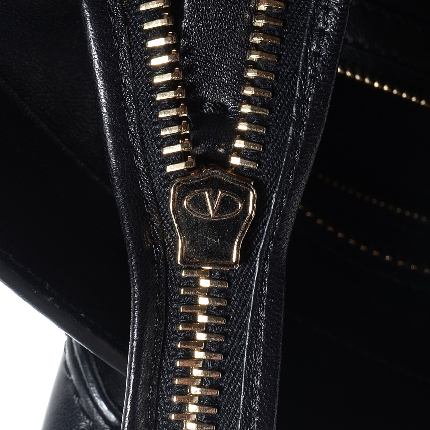 Valentino Garavani Lambskin Crystal B Diamond Tote Black 8 of 9