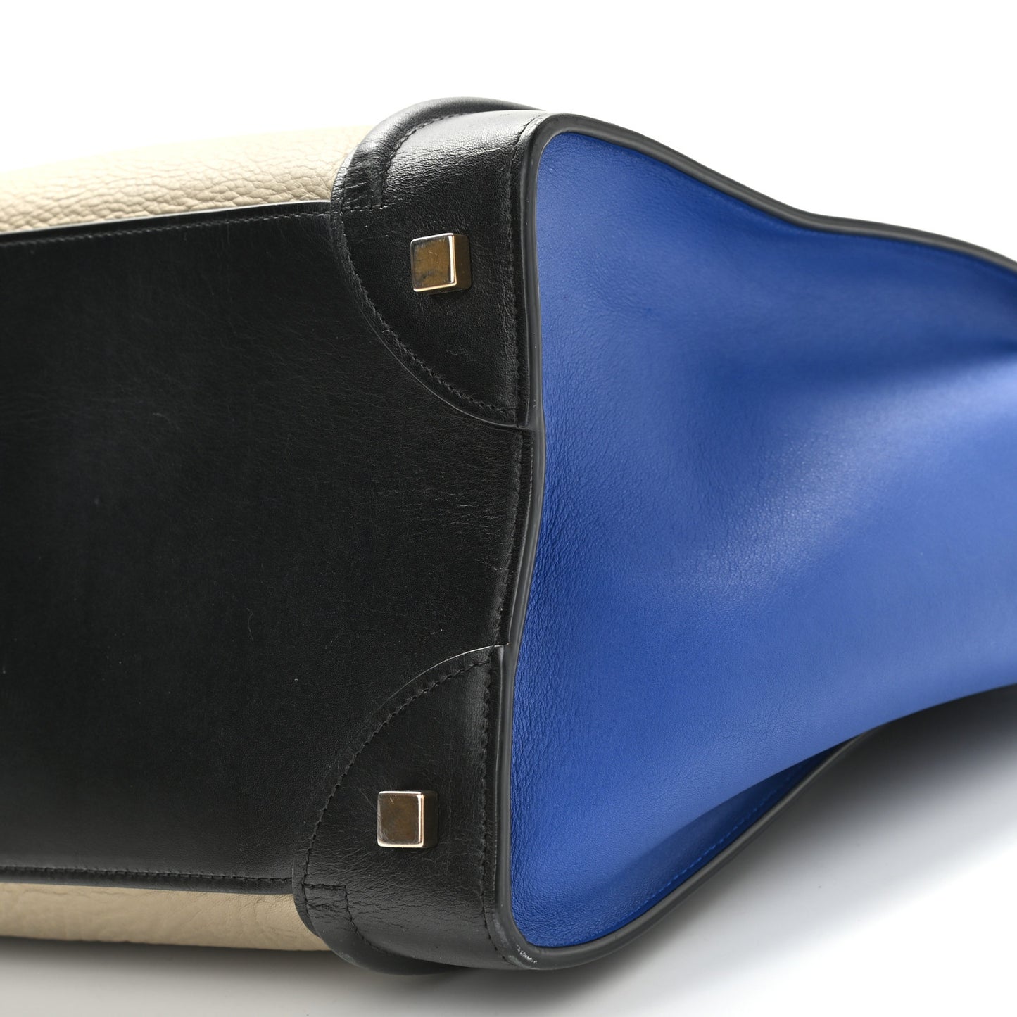 Elephant Calfskin Mini Tri-Color Luggage Beige