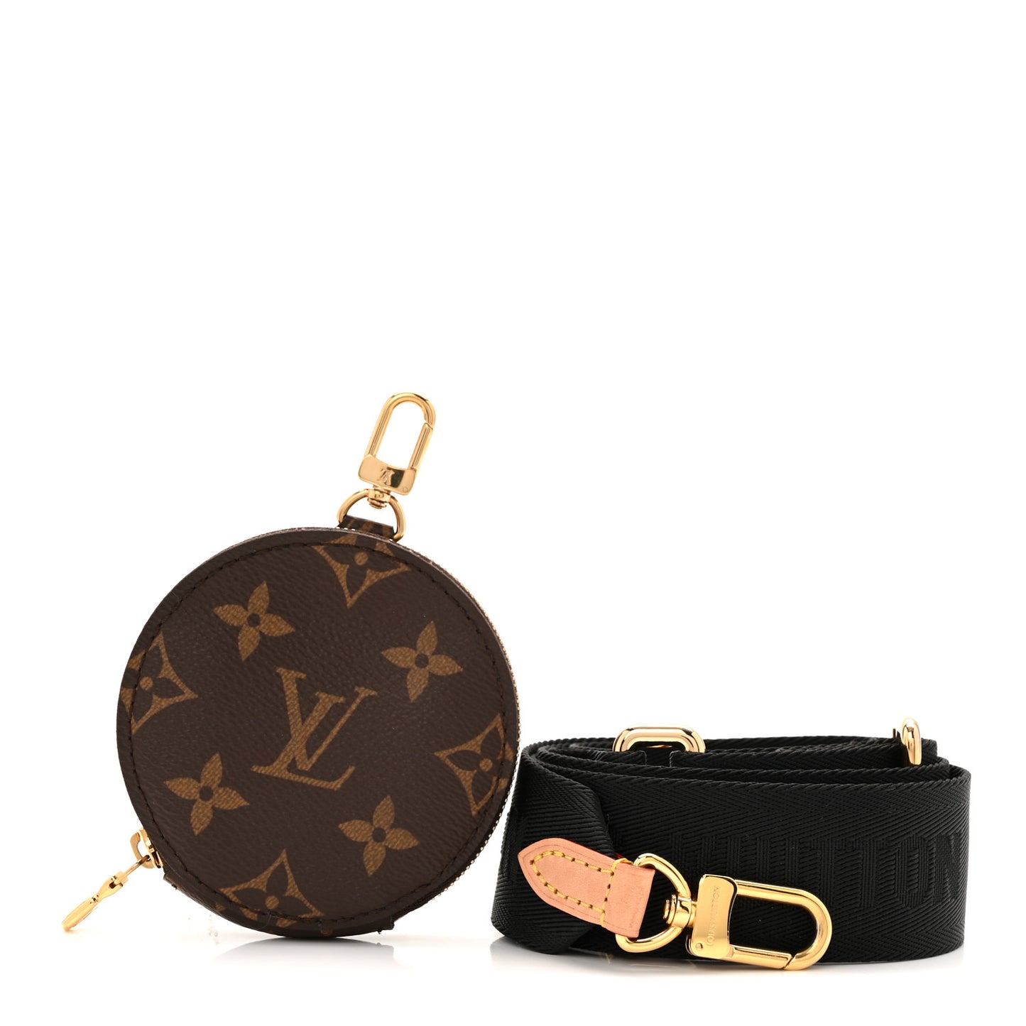 Monogram Multi Pochette Accessories Bandouliere Shoulder Strap Black