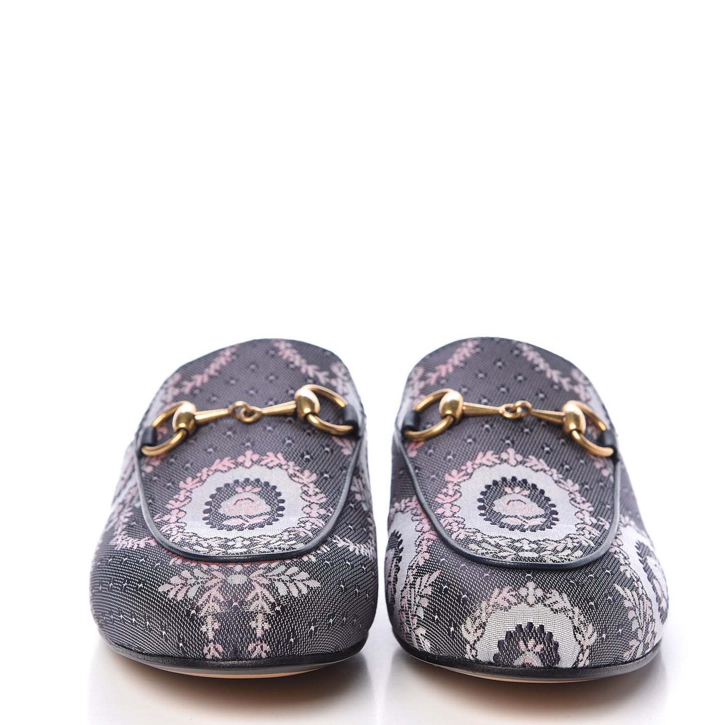 Jacquard Floral Womens Princetown Slippers 34 Multicolor